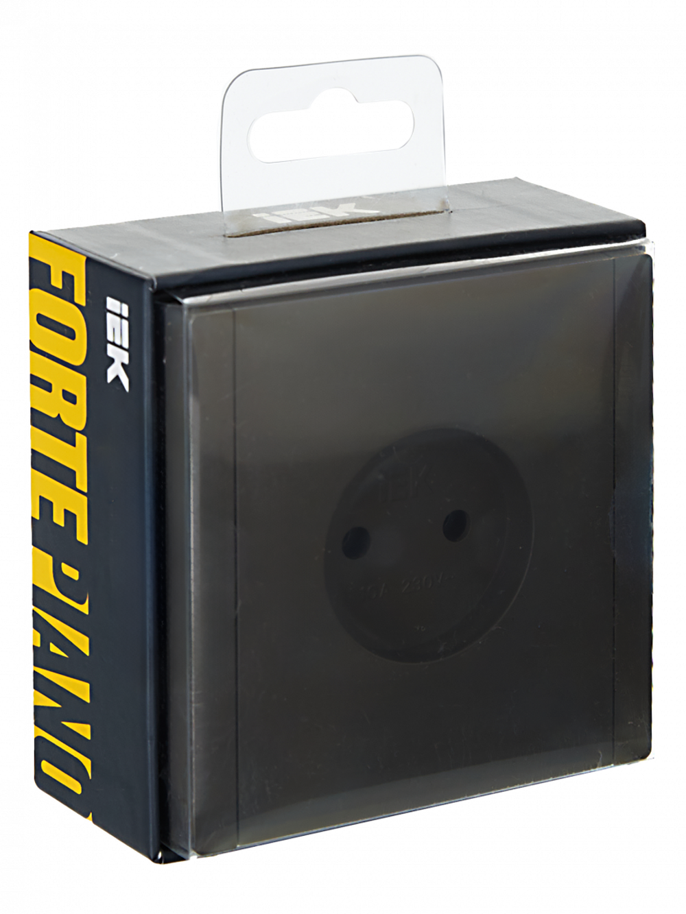 FORTE&PIANO Розетка 1-местная без заземления без защитных шторок винтовое крепление 10А FP318 серый IEK