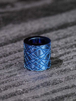 Бусины цветные «Паутина» из нержавеющей стали с лазерной гравировкой