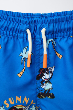 ZARA ПЛАВКИ С ПРИНТОМ MICKEY MOUSE © DISNEY, ЯРКО-СИНИЙ