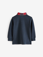 Поло с длинным рукавом для мальчика Next B26-460, Темно-синий