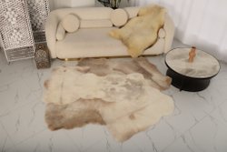 Ковер Мосси из шести светлых шкур