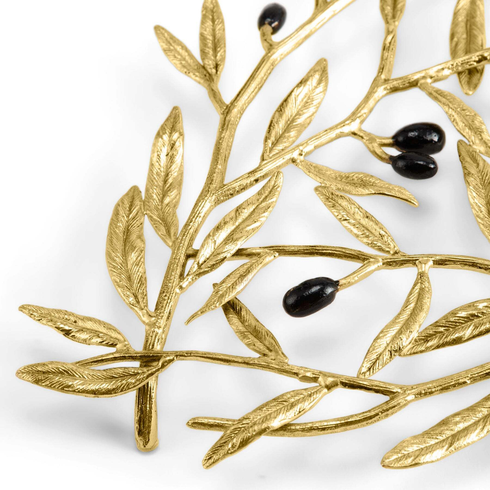 Подставка под горячее 24х22см Michael Aram Золотая оливковая ветвь