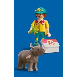 Игровой набор Playmobil 72025 «Лесной смотритель с носорогом» набор из 2 фигурок 72025 — фото 4