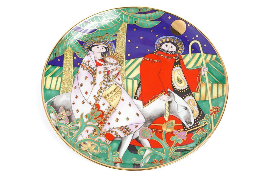 Коллекционная декоративная тарелка «Путешествие Святого Семейства» (Journey of the Holy Family) из рождественской серии «Nativity»