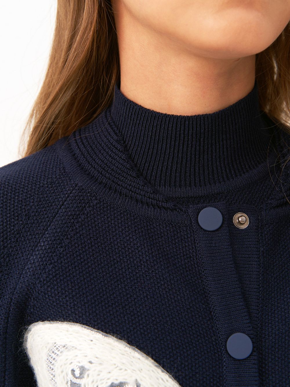 Кардиган для девочки AT1118 синий-белый