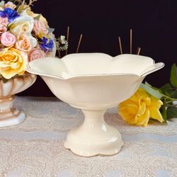 Lenardi 205-559 Фруктовница 25см МИРАЖ на ножке в под.уп.(х4)Фарфор