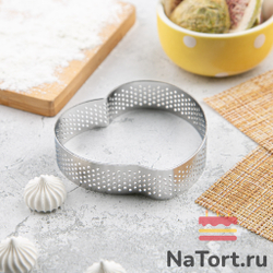 Сердце для выпечки перфорированное 8x8 см, h=2 см