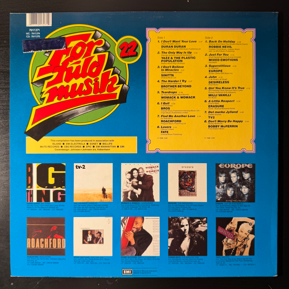 Сборник For Fuld Musik 22 (Дания 1988г.)