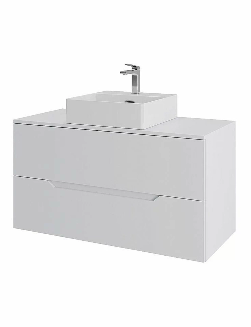Тумба с раковиной Orange Line 100 Li-100TuwMDF+B04-500W белый