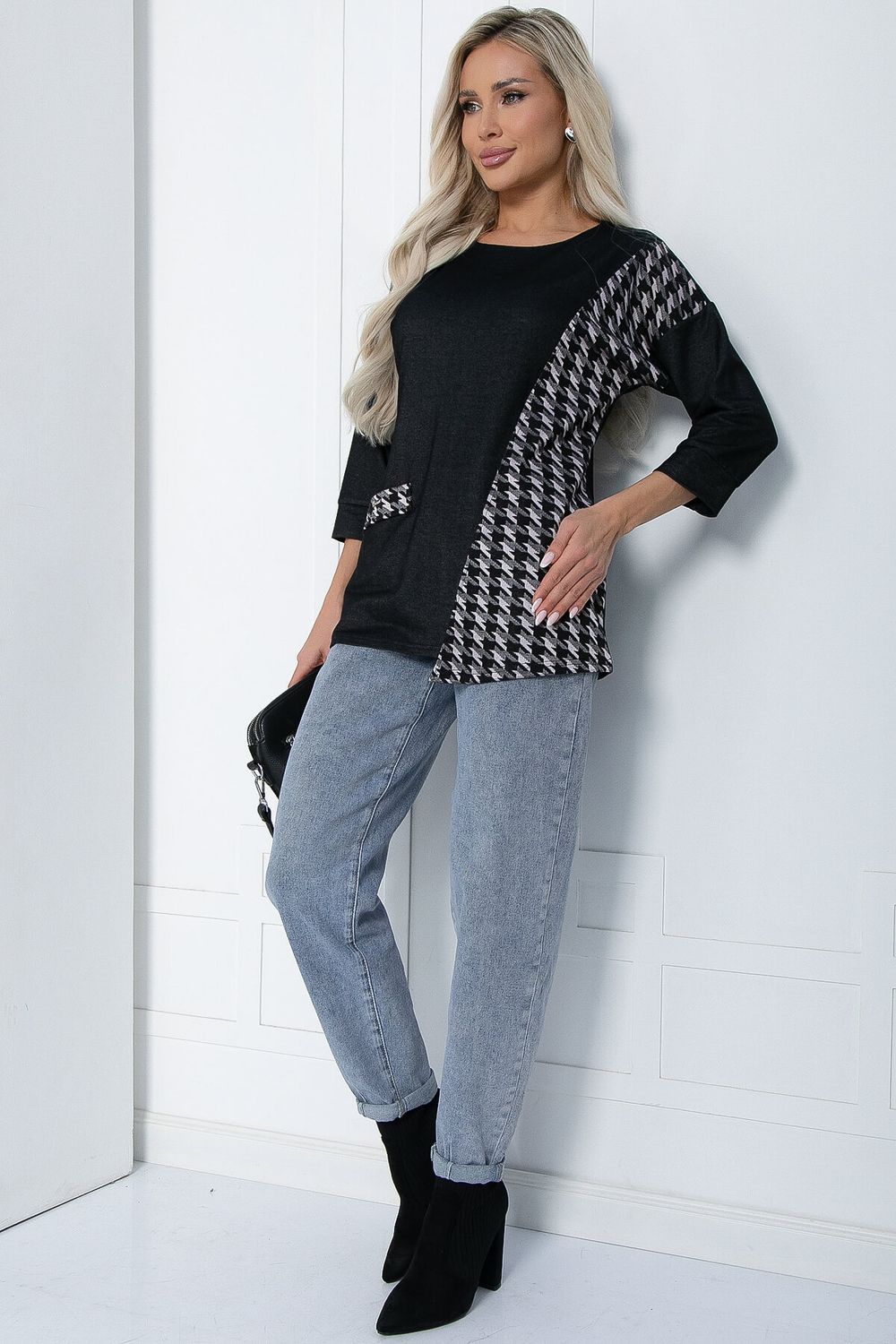 Джемпер Глория (графит/розовый) Б12198-30 LT Collection