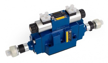 4WEH10J4X/6EG24N9ETS2K4/10D3 - Гидрораспределитель с электроуправлением Ду10 схема J (34) с регулировками хода основного золотника