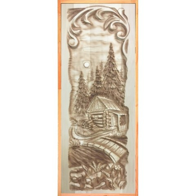 Дверь массив "Баня, мостик"