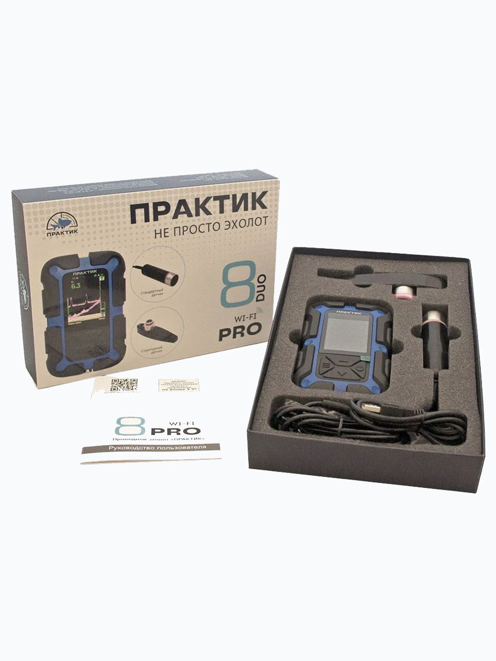 Эхолот "Практик 8 PRO Wi-Fi"(подключение к приложению "Мой Практик")