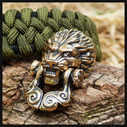 Замок для браслета из паракорда "Скифский Лев" бронза