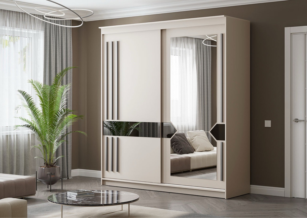 Шкаф-купе № 25 Меланж 200 см