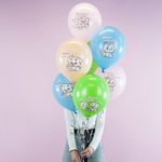 Воздушный Шар (12''/30 см) С Днем Рождения (котенок и щенок), Ассорти, пастель, 1 ст, 25 шт.