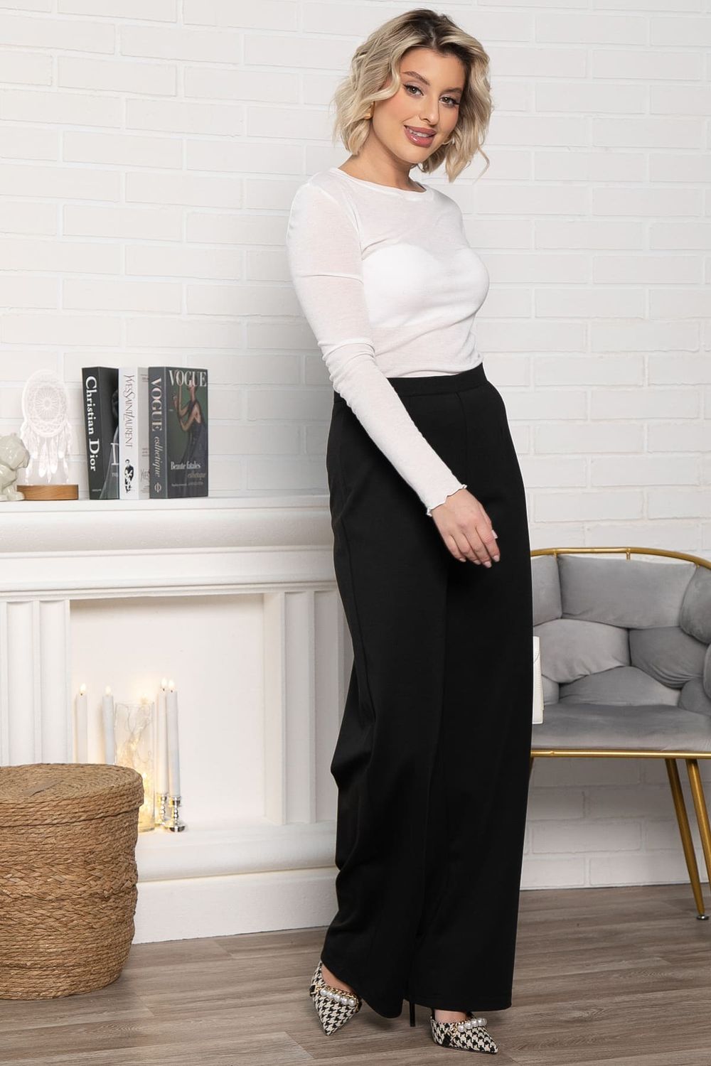 Брюки трикотажные Жанин (черные) Б14978-10М LT Collection