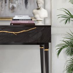 Консоль Арт Колор leaves Классик Голд Терпкий коричневый