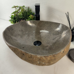 Каменная раковина из речного камня RS-05259 (48*45*15) 0862 из натурального камня