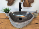 Раковина из речного камня RS-65779 46х33х15 из натурального камня