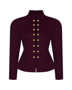 Жакет приталенный с золотыми пуговицами из вискозы