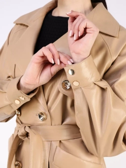 Кожаная куртка осень Турция тренч короткий