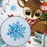 Наклейка для окон двусторонняя МНОГОРАЗОВАЯ 30х38 см, "Оленёнок", ЗОЛОТАЯ СКАЗКА, 591925