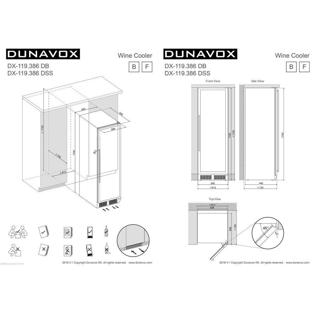 Винный шкаф DUNAVOX DX-119.386DSS