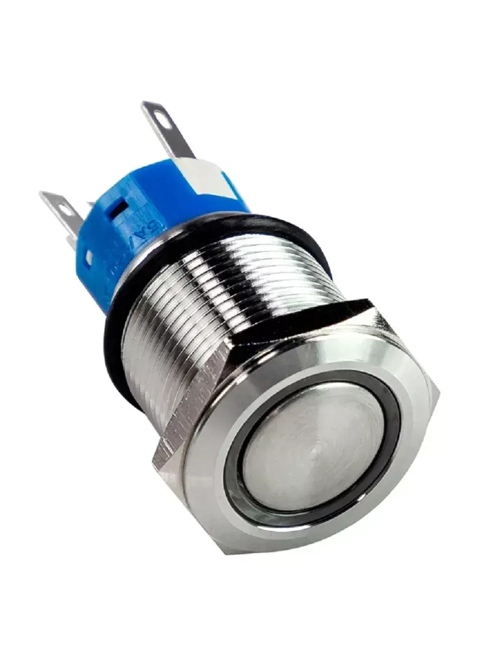 Кнопка нержавеющая OFF-(ON) без фиксации (Ф19мм)