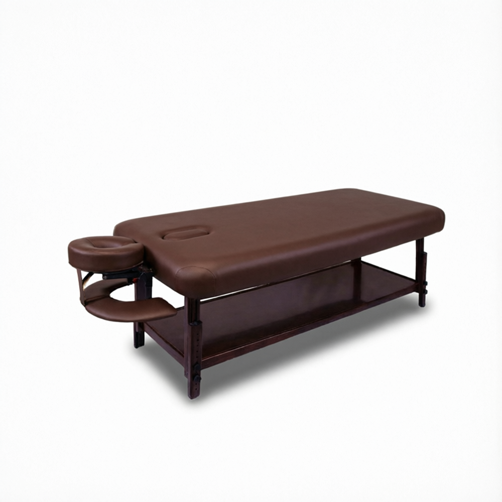 Массажный стол Mizomed Classic-Flat широкий (82 см) коричневый, стационарный