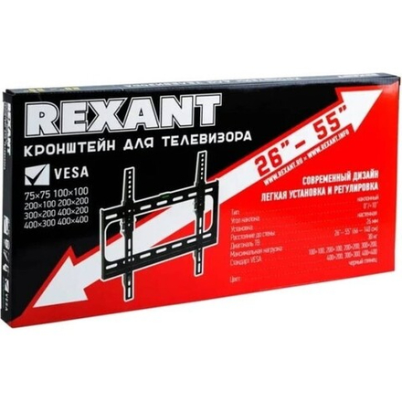 Кронштейн для LED телевизора 26"-55" наклонный REXANT