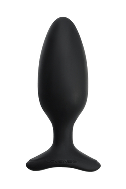 Анальная втулка LOVENSE Hush 2 (M), силикон, черная, 13,5 см, Ø 4,4 см