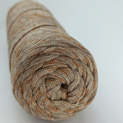 Полиэфирный шнур круглый 3 мм меланж Песчаная буря