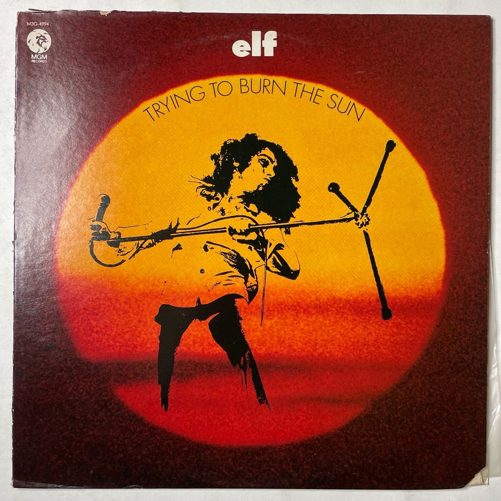 Винтажная виниловая пластинка LP ELF Trying To Burn The Sun (USA 1975)
