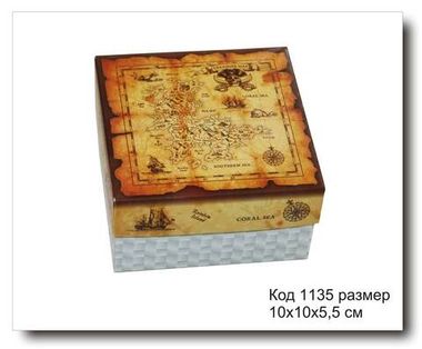 Коробка подарочная код 1135 размер 10х10х5.5 см