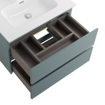 Тумба с раковиной подвесная BelBagno KRAFT-700-2C-SO-AO Голубой матовый, раковина белая BB700ETL