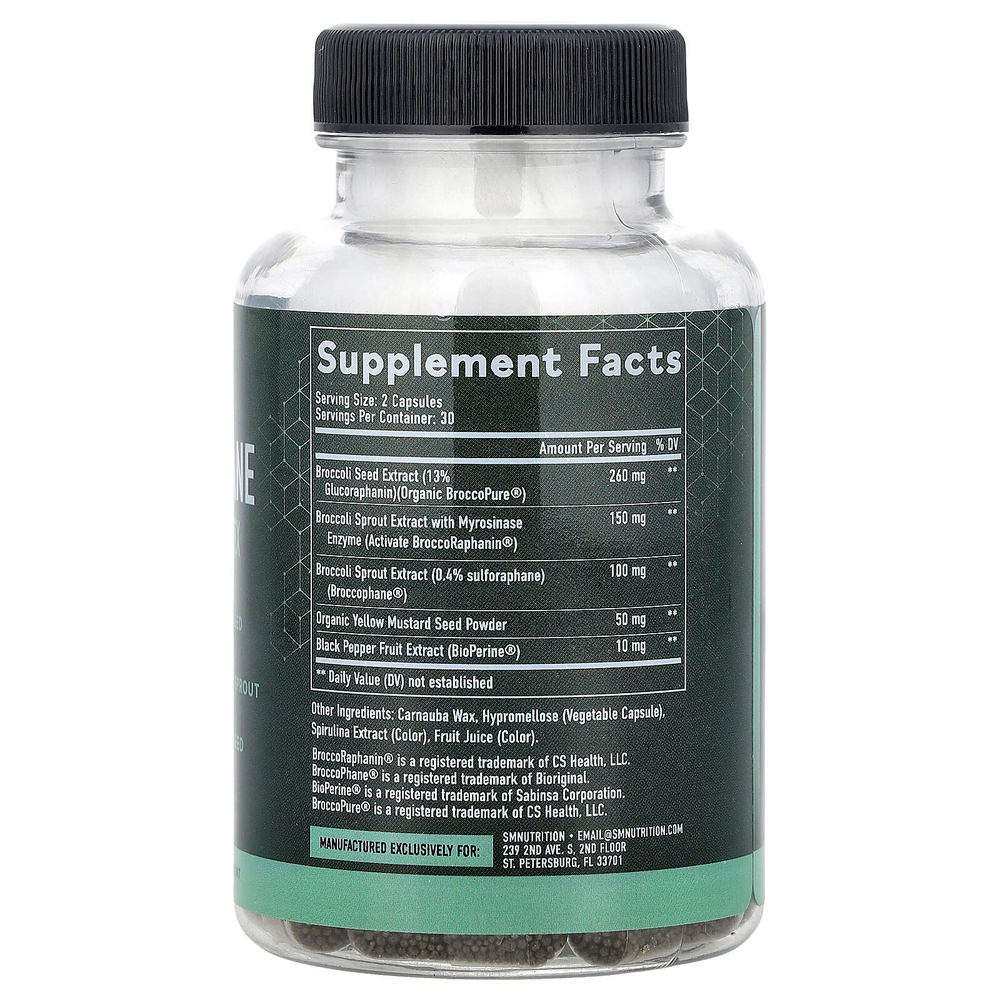 SMNutrition, комплекс с активированным сульфорафаном, отсроченное высвобождение, 60 капсул