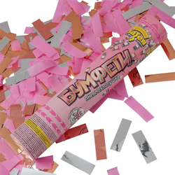 Хлопушка Бумфети 30см Конфетти Party розовая