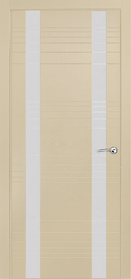 Межкомнатная дверь V-III / Цвет Капучино / Остекление "Лакобель белое" / Двери Верда