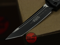 Нож Microtech UTX-85 A+++ Tanto T/E - черная рукоять, черный клинок танто