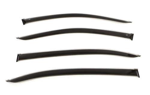 Дефлекторы боковых окон Cobra Tuning на Honda Accord седан 2012 хромированный молдинг арт.H12712CR