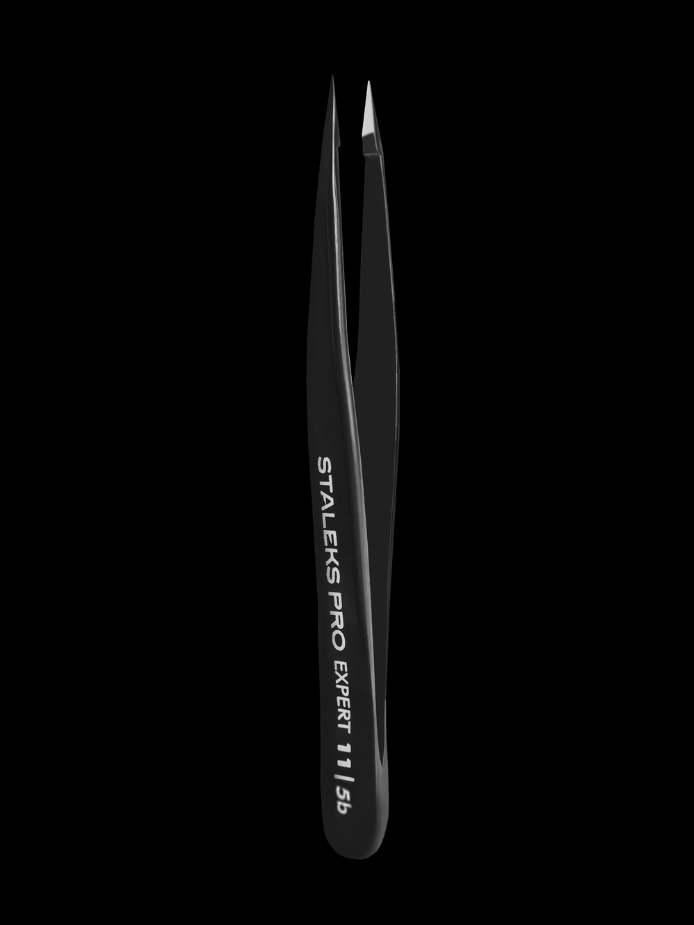 Пинцет для бровей Staleks Pro 11 Type 5b (точечный), черный