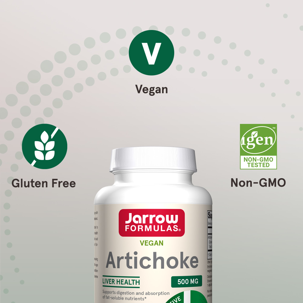 Jarrow Formulas, артишок, 500 мг, 180 растительных капсул