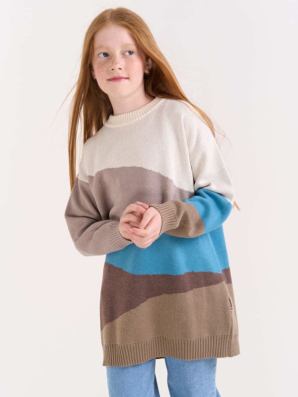 Джемпер вязаный удлиненный 