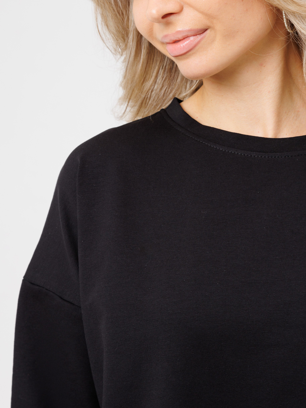 Платье из футера оверсайз