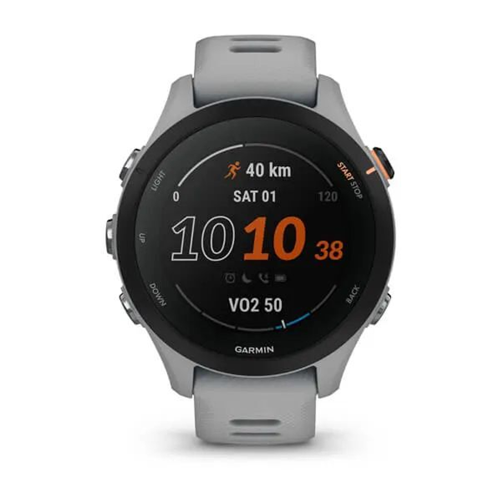 Смарт часы Garmin Forerunner 255S со светло-серым ремешком