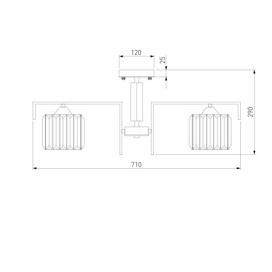 10126/5 / потолочный светильник / золото/прозрачный хрусталь Strotskis