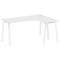 Metal System Стол криволинейный правый на А-образном м/к БА.СА-4 (R) Белый/Металл Белый 1600*1200*75