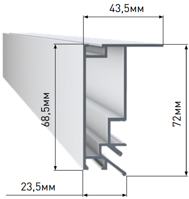 Профиль   безрамный потолок LumFer LF-BP01-BL