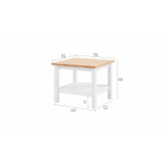 Журнальный стол КЫМОР (HEMNES), 55х55х46 см, белый/светло-коричневый